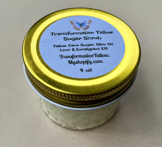 Tallow Sugar Scrub, Eucalyptus and Lime